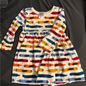 Hanna Andersson Multicolor Crayon Print Kids Dress